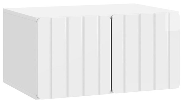 Fali TV szekrény Magasfényű Fehér 59,5 x 41 x 30 cm Szerelt Fa
