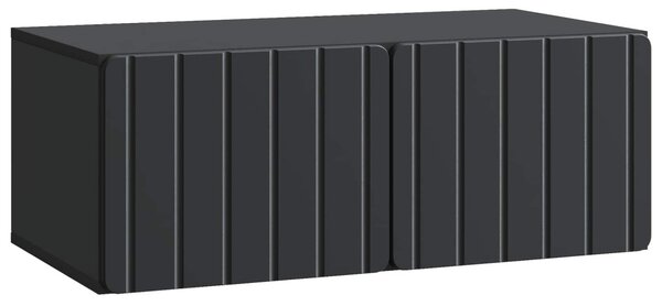 Fali TV szekrény 78,5 x 41 x 30 cm Fekete Szerelt Fa