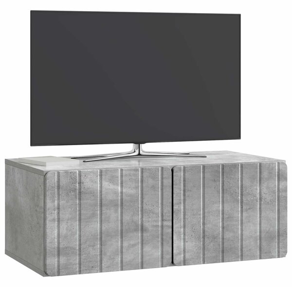 Fali TV szekrény Betonszürke 78,5 x 41 x 30 cm Szerelt Fa