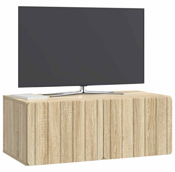 Fali TV szekrény Sonoma Tölgy 78,5 x 41 x 30 cm Szerelt Fa