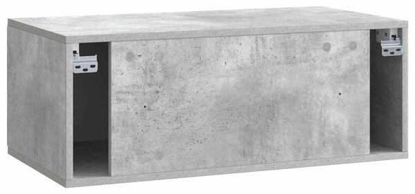 Fali TV szekrény Betonszürke 78,5 x 41 x 30 cm Szerelt Fa