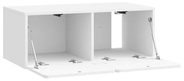 Fali TV szekrény Magasfényű Fehér 78,5 x 41 x 30 cm Szerelt Fa