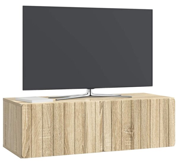 Fali TV szekrény Sonoma Tölgy 98 x 41 x 30 cm Szerelt Fa