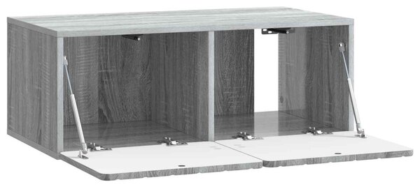 Fali TV szekrény Szürke Sonoma 78,5 x 41 x 30 cm Szerelt Fa