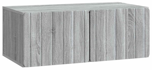 Fali TV szekrény Szürke Sonoma 78,5 x 41 x 30 cm Szerelt Fa