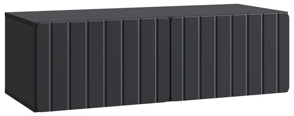 Fali TV szekrény 98 x 41 x 30 cm Fekete Szerelt Fa