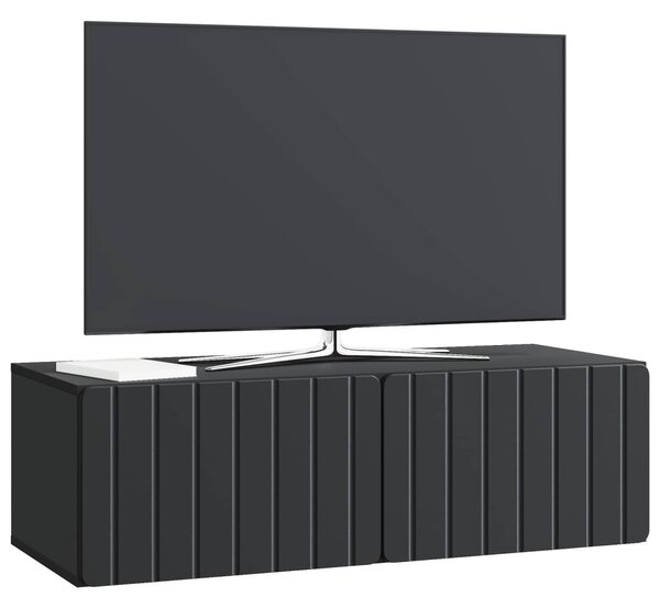 Fali TV szekrény 98 x 41 x 30 cm Fekete Szerelt Fa