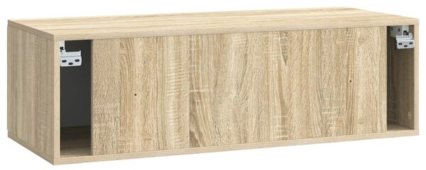 Fali TV szekrény Sonoma Tölgy 98 x 41 x 30 cm Szerelt Fa