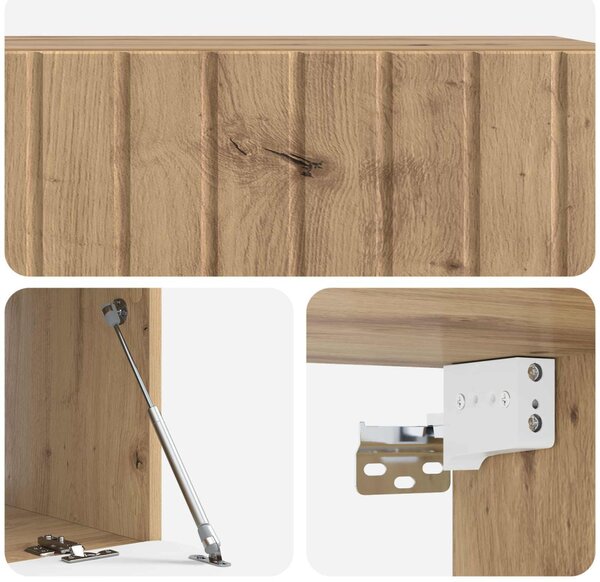Fali TV szekrény Kézműves Tölgy 98 x 41 x 30 cm Szerelt Fa