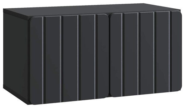 Fali TV szekrény Fekete 59,5 x 31 x 30 cm Szerelt Fa