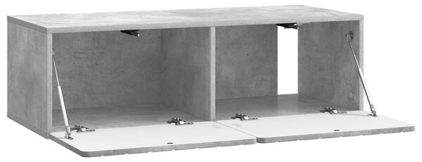 Fali TV szekrény Betonszürke 98 x 41 x 30 cm Szerelt Fa