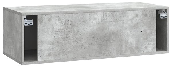 Fali TV szekrény Betonszürke 98 x 41 x 30 cm Szerelt Fa