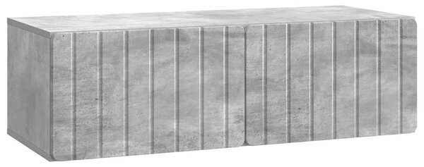 Fali TV szekrény Betonszürke 98 x 41 x 30 cm Szerelt Fa