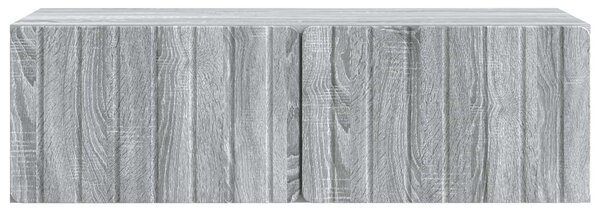 Fali TV szekrény Szürke Sonoma 98 x 41 x 30 cm Szerelt Fa