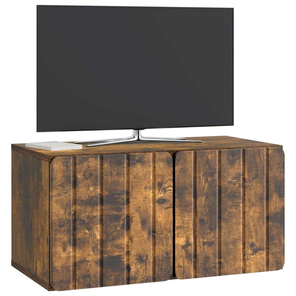 Fali TV szekrény Füstös Tölgy 59,5 x 31 x 30 cm Szerelt Fa