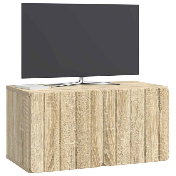 Fali TV szekrény Sonoma Tölgy 59,5 x 31 x 30 cm Szerelt Fa