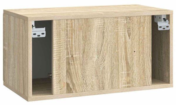 Fali TV szekrény Sonoma Tölgy 59,5 x 31 x 30 cm Szerelt Fa