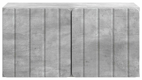 Fali TV szekrény Betonszürke 59,5 x 31 x 30 cm Szerelt Fa