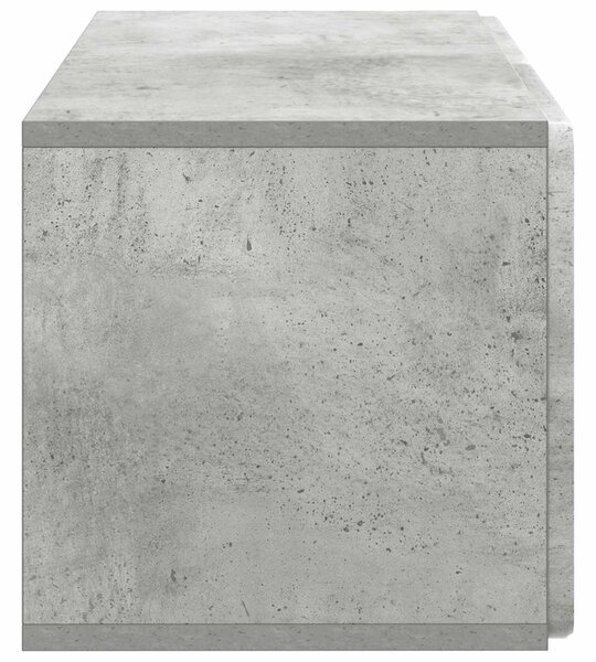 Fali TV szekrény Betonszürke 59,5 x 31 x 30 cm Szerelt Fa