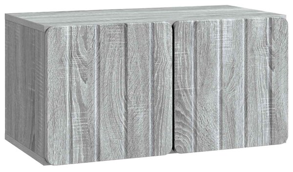 Fali TV szekrény Szürke Sonoma 59,5 x 31 x 30 cm Szerelt Fa