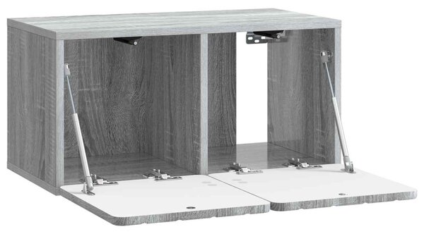 Fali TV szekrény Szürke Sonoma 59,5 x 31 x 30 cm Szerelt Fa