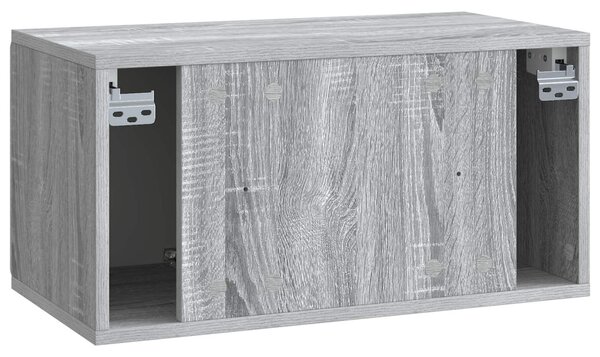Fali TV szekrény Szürke Sonoma 59,5 x 31 x 30 cm Szerelt Fa