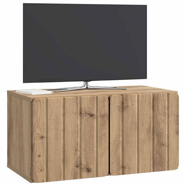 Fali TV szekrény Kézműves Tölgy 59,5 x 31 x 30 cm Szerelt Fa