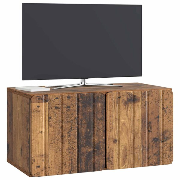 Fali TV szekrény Antik Fa 59,5 x 31 x 30 cm Szerelt Fa