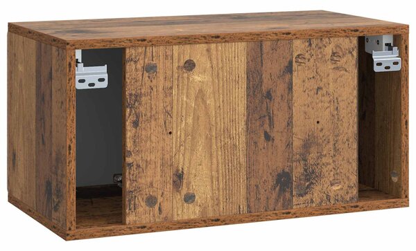 Fali TV szekrény Antik Fa 59,5 x 31 x 30 cm Szerelt Fa