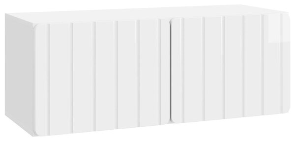 Fali TV szekrény Magasfényű Fehér 78,5 x 31 x 30 cm Szerelt Fa
