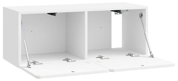 Fali TV szekrény Magasfényű Fehér 78,5 x 31 x 30 cm Szerelt Fa