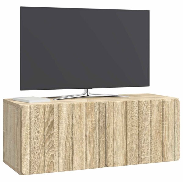 Fali TV szekrény Sonoma Tölgy 78,5 x 31 x 30 cm Szerelt Fa