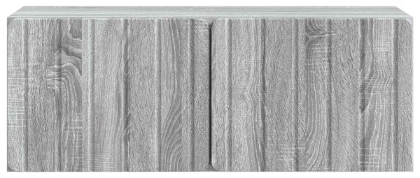 Fali TV szekrény Szürke Sonoma 78,5 x 31 x 30 cm Szerelt Fa