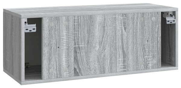 Fali TV szekrény Szürke Sonoma 78,5 x 31 x 30 cm Szerelt Fa