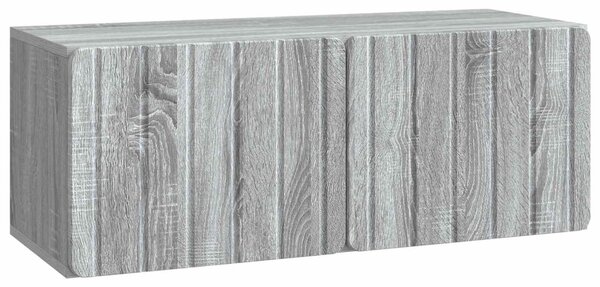 Fali TV szekrény Szürke Sonoma 78,5 x 31 x 30 cm Szerelt Fa