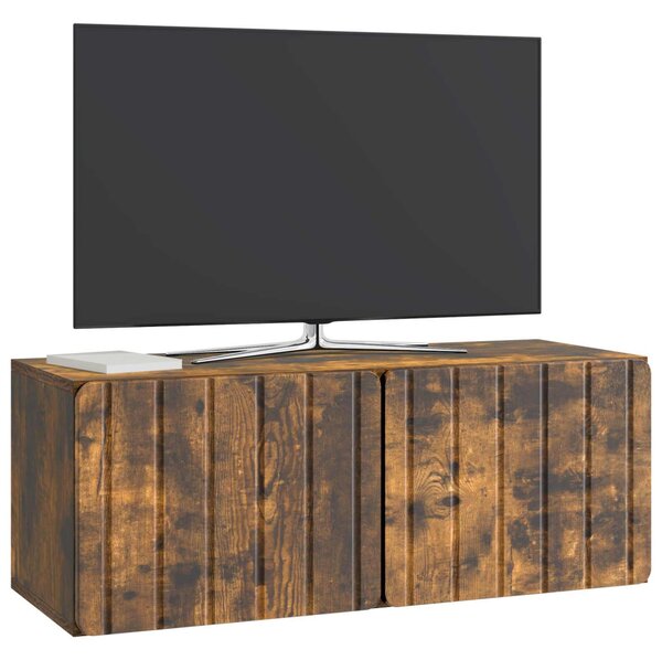 Fali TV szekrény Füstös Tölgy 78,5 x 31 x 30 cm Szerelt Fa
