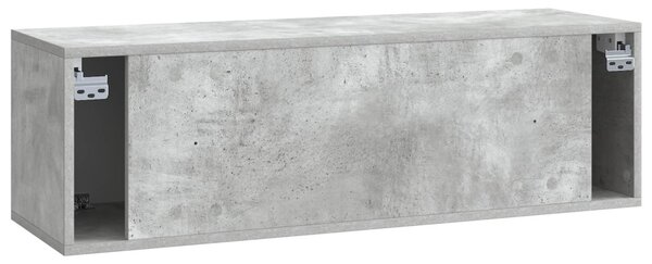 Fali TV szekrény Betonszürke 98 x 31 x 30 cm Szerelt Fa