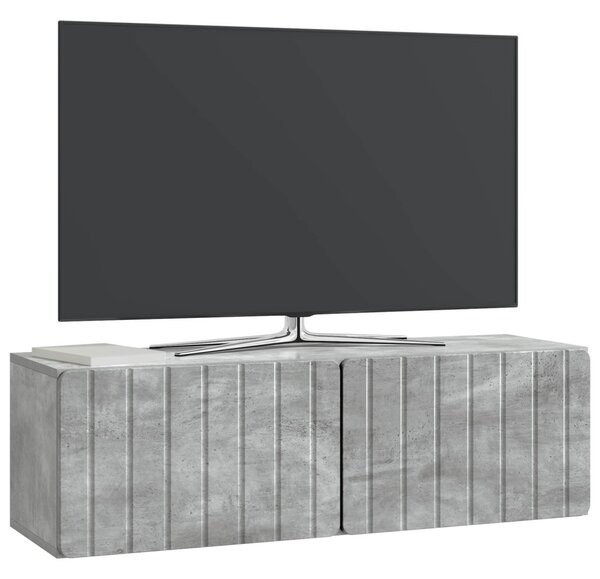 Fali TV szekrény Betonszürke 98 x 31 x 30 cm Szerelt Fa