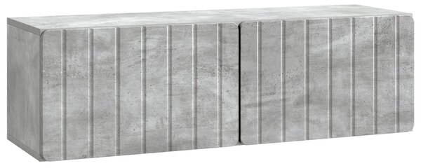 Fali TV szekrény Betonszürke 98 x 31 x 30 cm Szerelt Fa