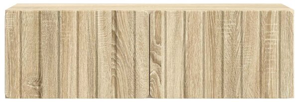 Fali TV szekrény Sonoma Tölgy 98 x 31 x 30 cm Szerelt Fa
