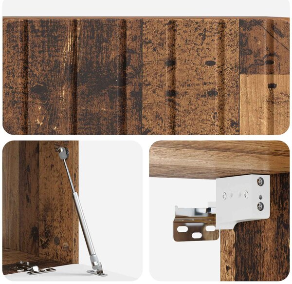 Fali TV szekrény Antik Fa 78,5 x 31 x 30 cm Szerelt Fa