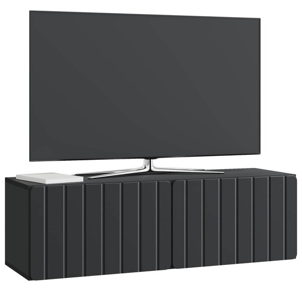 Fali TV szekrény Fekete 98 x 31 x 30 cm Szerelt Fa