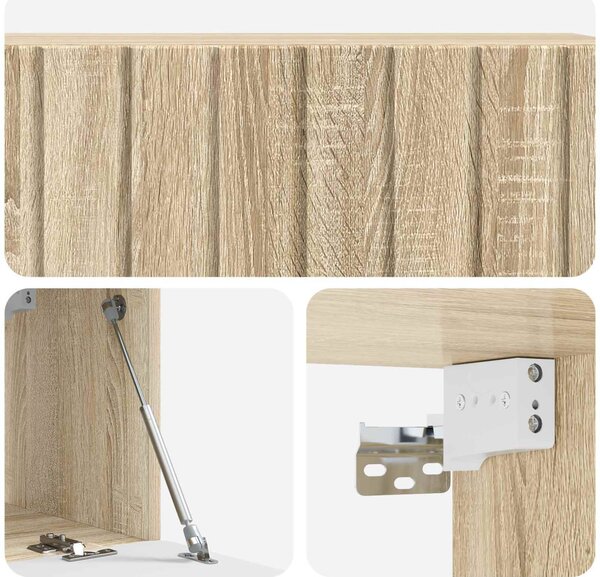 Fali TV szekrény Sonoma Tölgy 98 x 31 x 30 cm Szerelt Fa