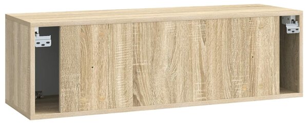 Fali TV szekrény Sonoma Tölgy 98 x 31 x 30 cm Szerelt Fa