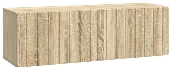 Fali TV szekrény Sonoma Tölgy 98 x 31 x 30 cm Szerelt Fa