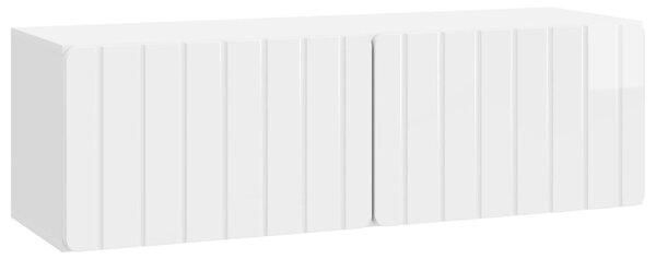 Fali TV szekrény Magasfényű Fehér 98 x 31 x 30 cm Szerelt Fa