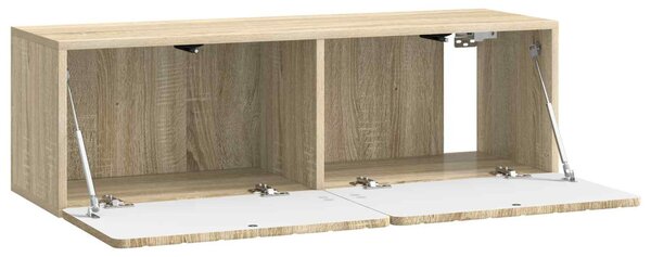 Fali TV szekrény Sonoma Tölgy 98 x 31 x 30 cm Szerelt Fa
