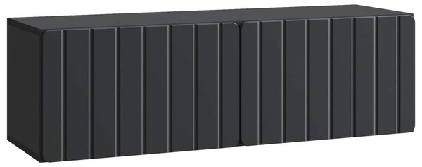 Fali TV szekrény Fekete 98 x 31 x 30 cm Szerelt Fa