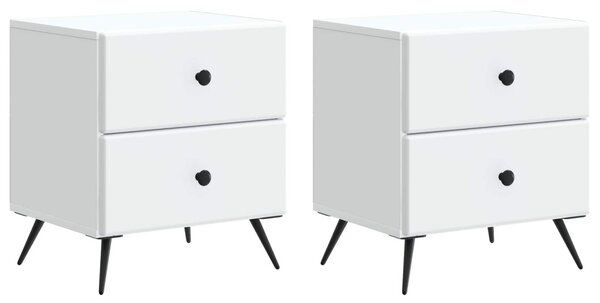Éjjeliszekrény 2 pcs Fehér 43 x 34,5 x 47,5 cm Szerelt Fa