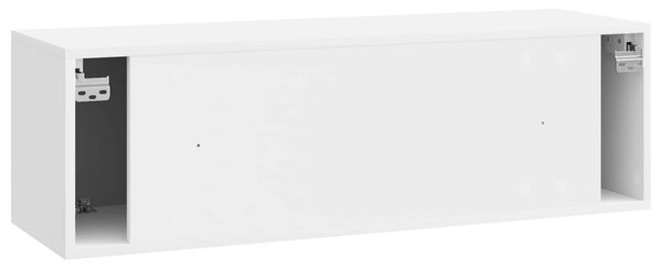 Fali TV szekrény Magasfényű Fehér 98 x 31 x 30 cm Szerelt Fa